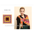 Geometry contrast color 100% wool scarf 2014 women winter scarf